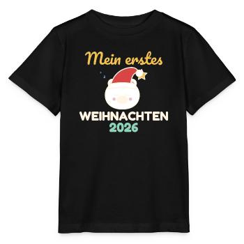 Mein erstes Weihnachten 2026 – Baby Body Eisbär - Stanley/Stella Kinder T-Shirt MINI CREATOR  - Schwarz - Vorne - Mikhail (115cm)