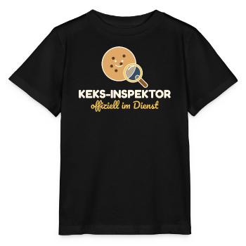 Keks-Inspektor – lustiges Weihnachtsshirt Kinder - Stanley/Stella Kinder T-Shirt MINI CREATOR  - Schwarz - Vorne - Mikhail (115cm)