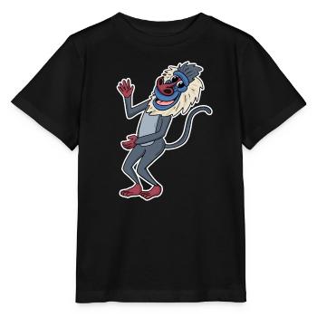 Paviane Affe Tier - Stanley/Stella Kinder T-Shirt MINI CREATOR  - Schwarz - Vorne - Mikhail (115cm)