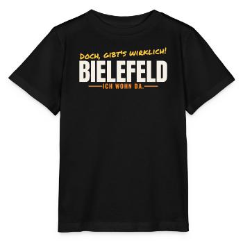 Bielefeld – Doch, gibt's wirklich! Ich wohn da. - Stanley/Stella Kinder T-Shirt MINI CREATOR  - Schwarz - Vorne - Mikhail (115cm)