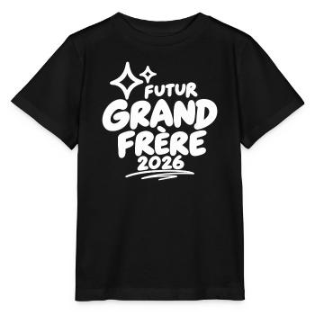 Zukünftiger großer Bruder 2026 - Stanley/Stella Kinder T-Shirt MINI CREATOR  - Schwarz - Vorne - Mikhail (115cm)