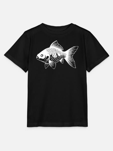 Weißer Fisch Goldfische Karpfen Geschenk - Stanley/Stella Kinder T-Shirt MINI CREATOR - Schwarz