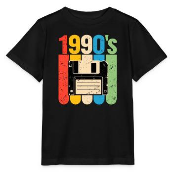 1990er Retro Computer Nostalgie mit Diskette - Stanley/Stella Kinder T-Shirt MINI CREATOR  - Schwarz - Vorne - Mikhail (115cm)