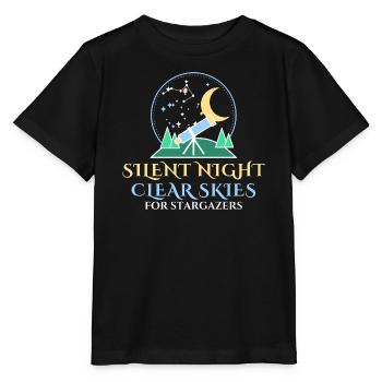 Stille Nacht Klarer Himmel Weihnachtsteleskop - Stanley/Stella Kinder T-Shirt MINI CREATOR  - Schwarz - Vorne - Mikhail (115cm)