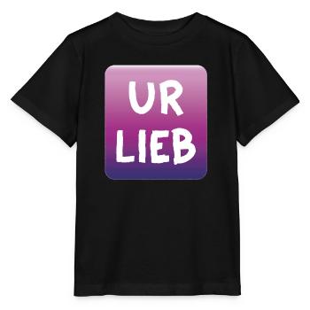 UR LIEB – Spruch mit österreichischem Charme, Wien - Stanley/Stella Kinder T-Shirt MINI CREATOR  - Schwarz - Vorne - Mikhail (115cm)