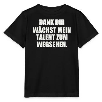 DANK DIR WÄCHST MEIN TALENT ZUM WEGSEHEN - Stanley/Stella Kinder T-Shirt MINI CREATOR  - Schwarz - Vorne - Mikhail (115cm)