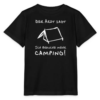 Der Arzt sagt ich brauche mehr Camping - Stanley/Stella Kinder T-Shirt MINI CREATOR  - Schwarz - Vorne - Mikhail (115cm)