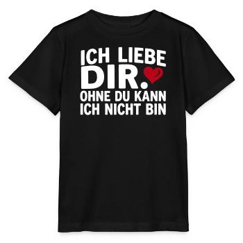 Liebe lustiger Spruch Ich liebe Dir  - Stanley/Stella Kinder T-Shirt MINI CREATOR  - Schwarz - Vorne - Mikhail (115cm)