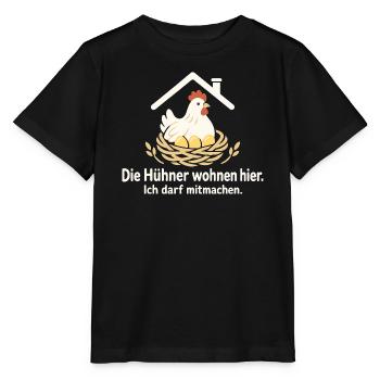Hühnerhalter Hühnerhaltung Hühner Humor - Stanley/Stella Kinder T-Shirt MINI CREATOR  - Schwarz - Vorne - Mikhail (115cm)