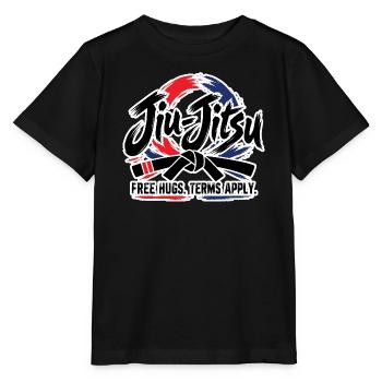 Jiu Jitsu – KOSTENLOSE UMARMUNGEN. ES GELTEN DIE BEDINGUNGEN. - Stanley/Stella Kinder T-Shirt MINI CREATOR  - Schwarz - Vorne - Mikhail (115cm)