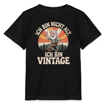 Ich bin nicht alt ich bin Vintage 60 Geburtstag - Stanley/Stella Kinder T-Shirt MINI CREATOR  - Schwarz - Vorne - Mikhail (115cm)