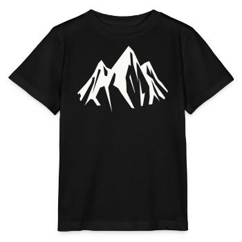 Spitzengipfel Silhouette - Stanley/Stella Kinder T-Shirt MINI CREATOR  - Schwarz - Vorne - Mikhail (115cm)