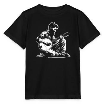 Banjospieler - Stanley/Stella Kinder T-Shirt MINI CREATOR  - Schwarz - Vorne - Mikhail (115cm)