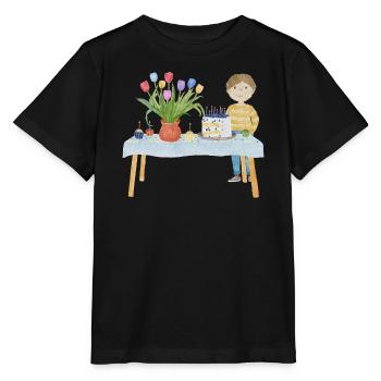 Geburtstagstisch - Stanley/Stella Kinder T-Shirt MINI CREATOR  - Schwarz - Vorne - Mikhail (115cm)