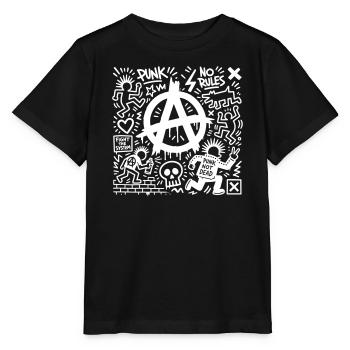 PUNK - Stanley/Stella Kinder T-Shirt MINI CREATOR  - Schwarz - Vorne - Mikhail (115cm)