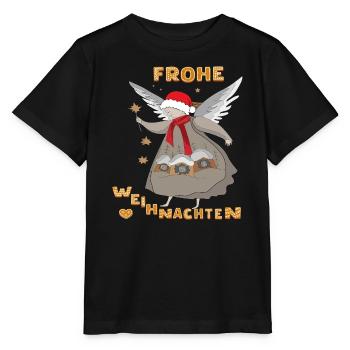 Frohe Weihnachten - Stanley/Stella Kinder T-Shirt MINI CREATOR  - Schwarz - Vorne - Mikhail (115cm)