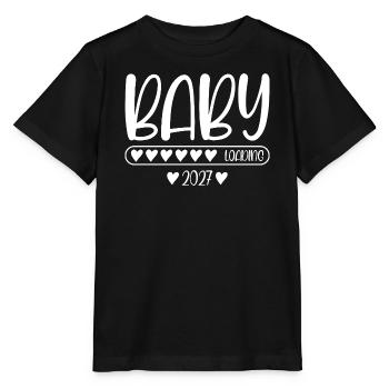 Baby 2027 Loading Schwangerschaft Mama Geschenk - Stanley/Stella Kinder T-Shirt MINI CREATOR  - Schwarz - Vorne - Mikhail (115cm)