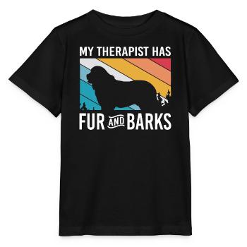 Therapiehund - Stanley/Stella Kinder T-Shirt MINI CREATOR  - Schwarz - Vorne - Mikhail (115cm)
