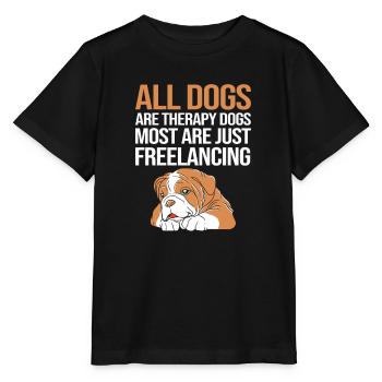 Therapiehund - Stanley/Stella Kinder T-Shirt MINI CREATOR  - Schwarz - Vorne - Mikhail (115cm)
