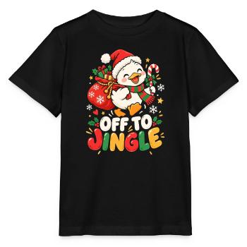 Weihnachts-Pinguin auf Tour - Stanley/Stella Kinder T-Shirt MINI CREATOR  - Schwarz - Vorne - Mikhail (115cm)