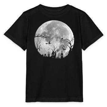 Ganze Nacht: Unheimlicher Wald - Stanley/Stella Kinder T-Shirt MINI CREATOR  - Schwarz - Vorne - Mikhail (115cm)