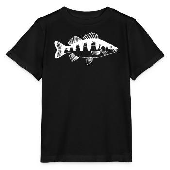 Angler Barsch Fisch Angeln Geschenk Angelsport - Stanley/Stella Kinder T-Shirt MINI CREATOR  - Schwarz - Vorne - Mikhail (115cm)