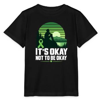 IT'S OKAY NOT TO BE OKAY – Mentale Gesundheit Bewu - Stanley/Stella Kinder T-Shirt MINI CREATOR  - Schwarz - Vorne - Mikhail (115cm)