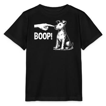 Funny Dog Boop The Snoot Animal Humor - Stanley/Stella Kinder T-Shirt MINI CREATOR  - Schwarz - Vorne - Mikhail (115cm)
