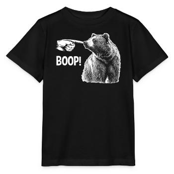 Funny Bear Boop The Snoot Animal Humor - Stanley/Stella Kinder T-Shirt MINI CREATOR  - Schwarz - Vorne - Mikhail (115cm)