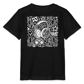 Kopfhörer - Stanley/Stella Kinder T-Shirt MINI CREATOR  - Schwarz - Vorne - Mikhail (115cm)