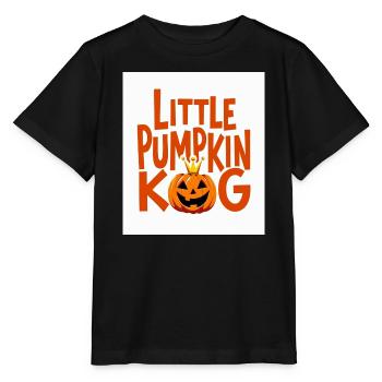 Kleiner Kürbiskönig Halloween-Design - Stanley/Stella Kinder T-Shirt MINI CREATOR  - Schwarz - Vorne - Mikhail (115cm)