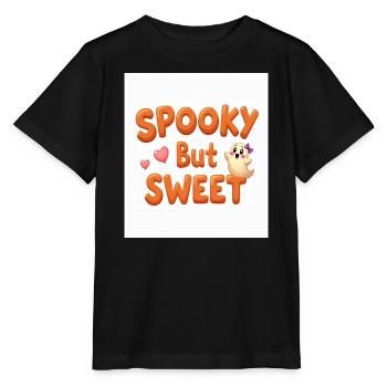 Gruseliger, aber süßer Geist - Stanley/Stella Kinder T-Shirt MINI CREATOR  - Schwarz - Vorne - Mikhail (115cm)