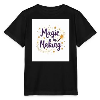 Magie in der Entstehung - Stanley/Stella Kinder T-Shirt MINI CREATOR  - Schwarz - Vorne - Mikhail (115cm)