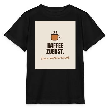 Kaffee - Stanley/Stella Kinder T-Shirt MINI CREATOR  - Schwarz - Vorne - Mikhail (115cm)