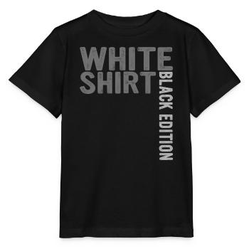 Weißes Shirt Schwarze Edition  - Stanley/Stella Kinder T-Shirt MINI CREATOR  - Schwarz - Vorne - Mikhail (115cm)