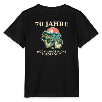 70 Jahre Radfahrer Ausgerollt - Stanley/Stella Kinder T-Shirt MINI CREATOR  - Schwarz - Vorne - Mikhail (115cm)