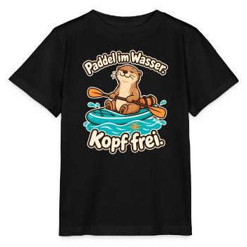 Paddeln Kajak Kanu SUP Paddler Wassersport - Stanley/Stella Kinder T-Shirt MINI CREATOR  - Schwarz - Vorne - Mikhail (115cm)