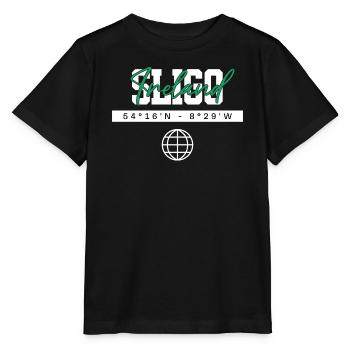 Sligo Irland Koordinaten Reise Souvenir - Stanley/Stella Kinder T-Shirt MINI CREATOR  - Schwarz - Vorne - Mikhail (115cm)