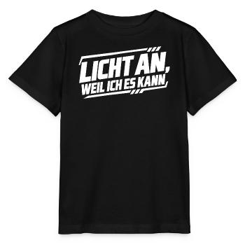 Veranstaltungstechnik Licht an. Weil ich es kann - Stanley/Stella Kinder T-Shirt MINI CREATOR  - Schwarz - Vorne - Mikhail (115cm)