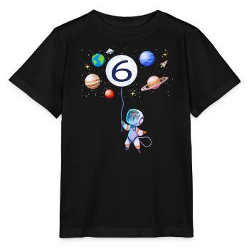 6 Jahre Geburtstag Astronaut Weltraum Kinder - Stanley/Stella Kinder T-Shirt MINI CREATOR  - Schwarz - Vorne - Mikhail (115cm)