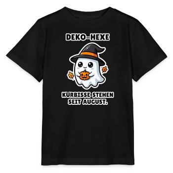 Deko-Hexe – Lustige Halloween Hexengruppe Kürbis - Stanley/Stella Kinder T-Shirt MINI CREATOR  - Schwarz - Vorne - Mikhail (115cm)
