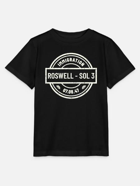 Roswell 1947 Alien Einreisestempel - Stanley/Stella Kinder T-Shirt MINI CREATOR - Schwarz