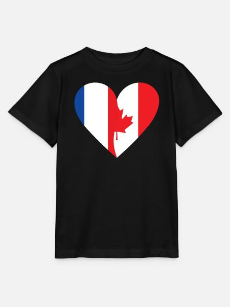 Frankreich & Kanada Flagge | Franco-kanadisches Geschenk - Stanley/Stella Kinder T-Shirt MINI CREATOR - Schwarz