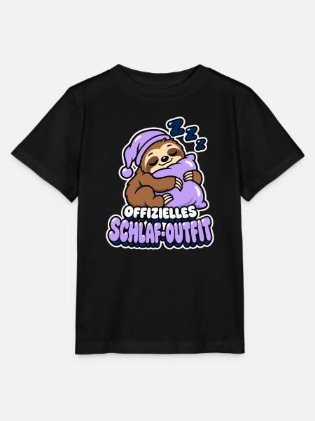 Offizielles Schlaf-Outfit - Faultier - Stanley/Stella Kinder T-Shirt MINI CREATOR  - Schwarz