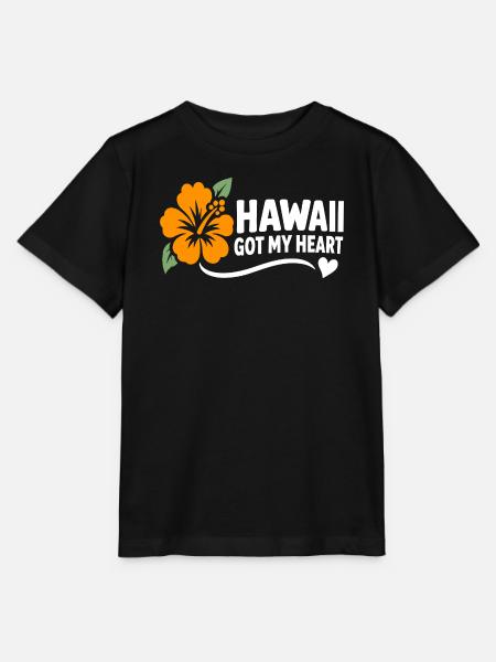 Hawaii-Herzhibiskus - Stanley/Stella Kinder T-Shirt MINI CREATOR  - Schwarz