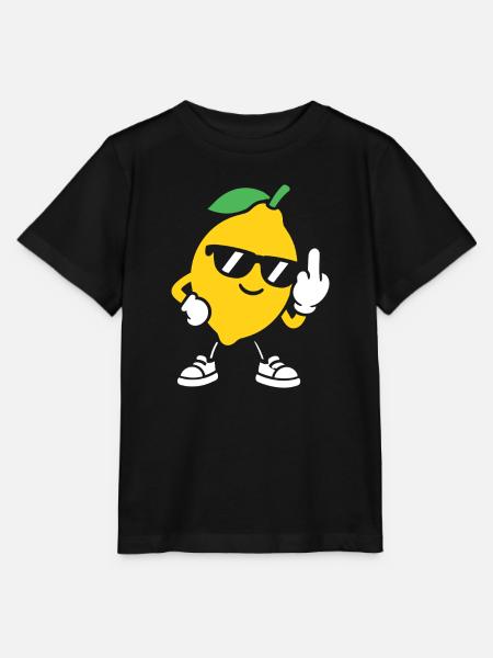Zitronenrebell mit Sonnenbrille - Stanley/Stella Kinder T-Shirt MINI CREATOR - Schwarz
