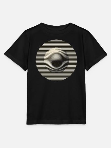 Op-Art Kugel aus parallelen Linien - Stanley/Stella Kinder T-Shirt MINI CREATOR - Schwarz