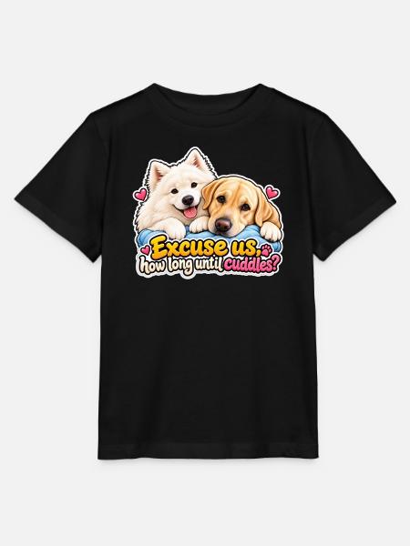 Kuschel-Countdown-Hunde - Stanley/Stella Kinder T-Shirt MINI CREATOR - Schwarz
