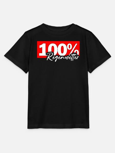100% Regenwetter Statement - Stanley/Stella Kinder T-Shirt MINI CREATOR - Schwarz