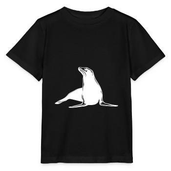 Seal Animal - Stanley/Stella MINI CREATOR Kids’ T-Shirt - black - Front - Mikhail (115cm)